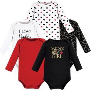 image:imageHudson Baby Basics Infant Girls Cozy Long Sleeve Bodysuits 5PackSweetheart Crimson