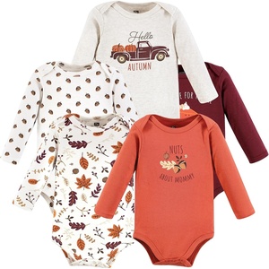 image:imageHudson Baby Basics Unisex Baby Cozy Long Sleeve Bodysuits 5PackHarvest Gray Mix