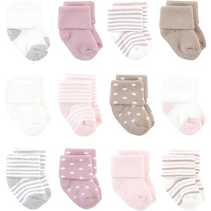 image:imageHudson Baby Basics Unisex Baby Cozy Terry Baby Sock 12PackBlush Dot Delight