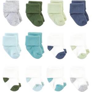image:imageHudson Baby Basics Unisex Baby Cozy Terry Baby Sock 12PackCoastal Comfort Steps