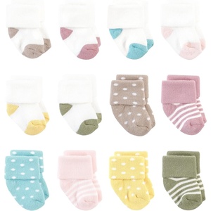 image:imageHudson Baby Basics Unisex Baby Cozy Terry Baby Sock 12PackConfetti Burst