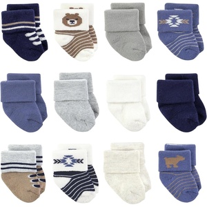 image:imageHudson Baby Basics Unisex Baby Cozy Terry Baby Sock 12PackCozy Bear Cubs