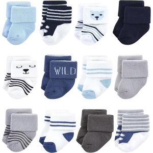 image:imageHudson Baby Basics Unisex Baby Cozy Terry Baby Sock 12PackCuddly Cub