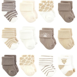 image:imageHudson Baby Basics Unisex Baby Cozy Terry Baby Sock 12PackDesert Stroll