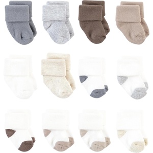 image:imageHudson Baby Basics Unisex Baby Cozy Terry Baby Sock 12PackEarth Tone Comfort