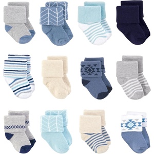 image:imageHudson Baby Basics Unisex Baby Cozy Terry Baby Sock 12PackJungle Explorer