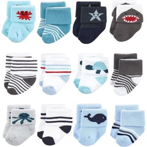 image:imageHudson Baby Basics Unisex Baby Cozy Terry Baby Sock 12PackOcean Playtime