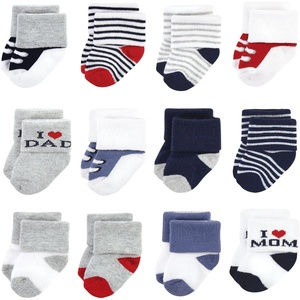 image:imageHudson Baby Basics Unisex Baby Cozy Terry Baby Sock 12PackParents Little Sailor