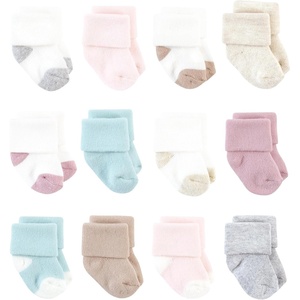 image:imageHudson Baby Basics Unisex Baby Cozy Terry Baby Sock 12PackPetal Pink Assortment