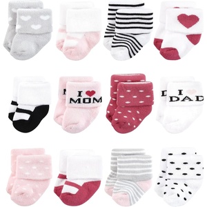 image:imageHudson Baby Basics Unisex Baby Cozy Terry Baby Sock 12PackSweetheart Pinks