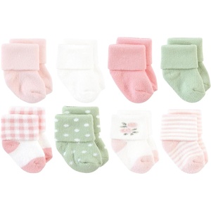 image:imageHudson Baby Basics Unisex Baby Cozy Terry Socks 8PackBlushing Meadow
