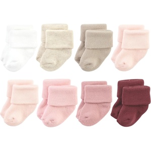 image:imageHudson Baby Basics Unisex Baby Cozy Terry Socks 8PackBlushing Rose