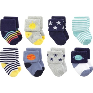 image:imageHudson Baby Basics Unisex Baby Cozy Terry Socks 8PackCosmic Explorer