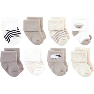 image:imageHudson Baby Basics Unisex Baby Cozy Terry Socks 8PackCozy Lambkin