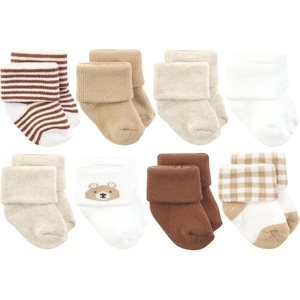 image:imageHudson Baby Basics Unisex Baby Cozy Terry Socks 8PackCuddly Cub