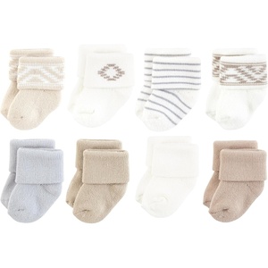 image:imageHudson Baby Basics Unisex Baby Cozy Terry Socks 8PackDesert Weave