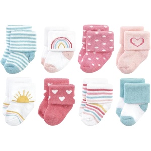 image:imageHudson Baby Basics Unisex Baby Cozy Terry Socks 8PackDreamy Hues