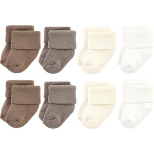 image:imageHudson Baby Basics Unisex Baby Cozy Terry Socks 8PackEarthy Neutrals