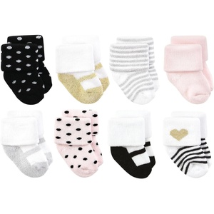 image:imageHudson Baby Basics Unisex Baby Cozy Terry Socks 8PackGlimmering Blossom