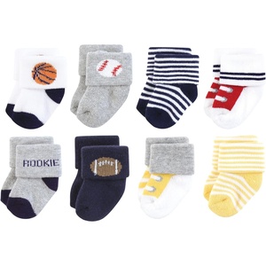 image:imageHudson Baby Basics Unisex Baby Cozy Terry Socks 8PackLittle Champ
