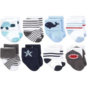 image:imageHudson Baby Basics Unisex Baby Cozy Terry Socks 8PackOcean Wonders