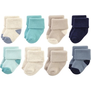 image:imageHudson Baby Basics Unisex Baby Cozy Terry Socks 8PackOceanic Sands