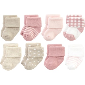 image:imageHudson Baby Basics Unisex Baby Cozy Terry Socks 8PackRose Clay
