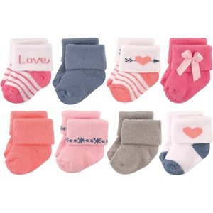 image:imageHudson Baby Basics Unisex Baby Cozy Terry Socks 8PackSweetheart Charm