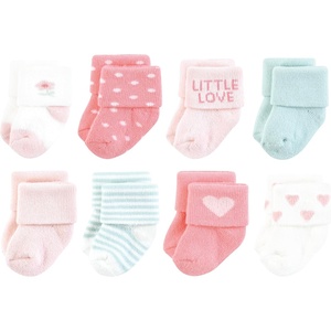 image:imageHudson Baby Basics Unisex Baby Cozy Terry Socks 8PackSweetheart Pink