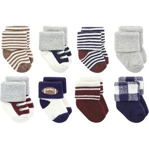 image:imageHudson Baby Basics Unisex Baby Cozy Terry Socks 8PackTouchdown Toes