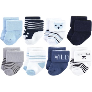 image:imageHudson Baby Basics Unisex Baby Cozy Terry Socks 8PackWoodland Cub