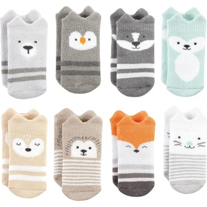 image:imageHudson Baby Basics Unisex Baby Cozy Terry Socks 8PackWoodland Wonders