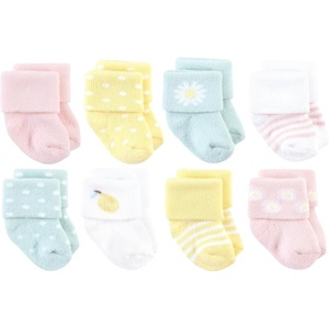 image:imageHudson Baby Basics Unisex Baby Cozy Terry Socks 8PackZesty Bloom