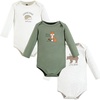 image:imageHudson Baby Basics Infant Boys Essential Long Sleeve Bodysuits 3PackWoodland Fox