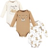 image:imageHudson Baby Basics Unisex Baby Essential Long Sleeve Bodysuits 3PackTeddy Bear Snuggles