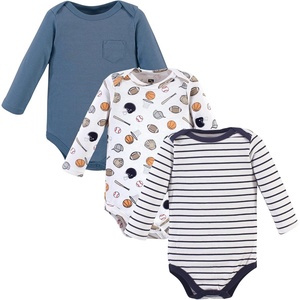 image:imageHudson Baby Basics Infant Boys Essential Long Sleeve Bodysuits 3PackPlaytime Athletics