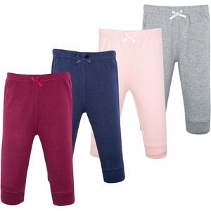 image:imageHudson Baby Basics Unisex Baby Comfy Cotton Pants 4PackBerry Blossom Mix