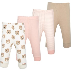 image:imageHudson Baby Basics Unisex Baby Comfy Cotton Pants 4PackBlush Beary