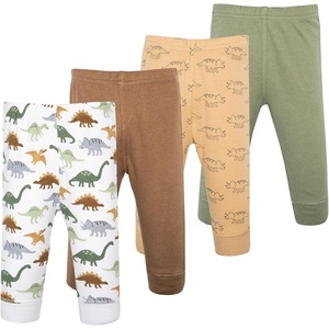 image:imageHudson Baby Basics Unisex Baby Comfy Cotton Pants 4PackDino Explorer