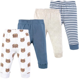 image:imageHudson Baby Basics Unisex Baby Comfy Cotton Pants 4PackForest Cub