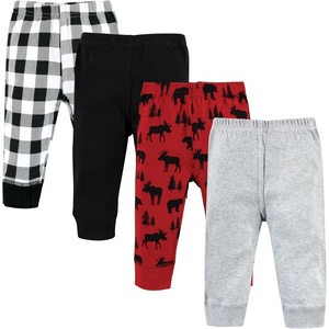 image:imageHudson Baby Basics Unisex Baby Comfy Cotton Pants 4PackForest Friends