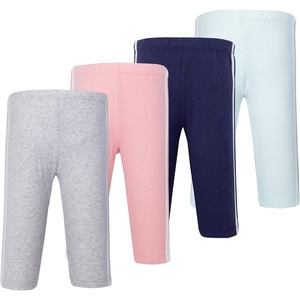 image:imageHudson Baby Basics Unisex Baby Comfy Cotton Pants 4PackGarden Mist Hues