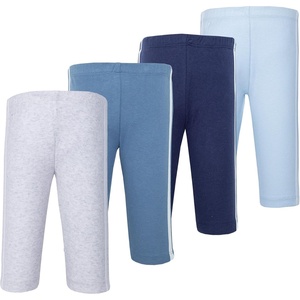 image:imageHudson Baby Basics Unisex Baby Comfy Cotton Pants 4PackOcean Blues