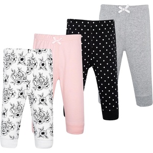 image:imageHudson Baby Basics Unisex Baby Comfy Cotton Pants 4PackRose Toile Charm