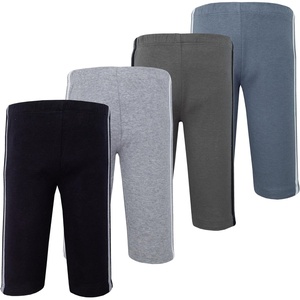 image:imageHudson Baby Basics Unisex Baby Comfy Cotton Pants 4PackShadow  Mist