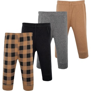 image:imageHudson Baby Basics Unisex Baby Comfy Cotton Pants 4PackWoodland Plaid