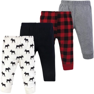 image:imageHudson Baby Basics Unisex Baby Comfy Cotton Pants 4PackWoodland Wanderer