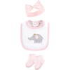 image:imageHudson Baby Unisex Baby Cotton Layette SetPink Gray Elephant