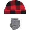 image:imageHudson Baby Unisex Thermal Layette Set 4pcBuffalo Plaid Long Sleeve