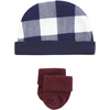 image:imageHudson Baby Unisex Thermal Layette Set 4pcNavy Plaid Long Sleeve